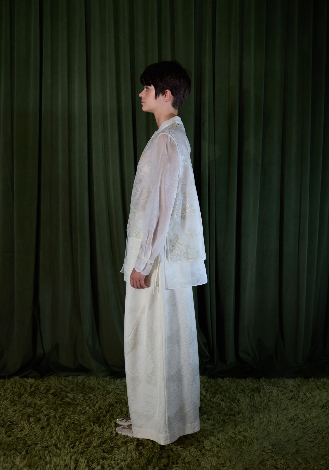 White Shirt with Two Layers