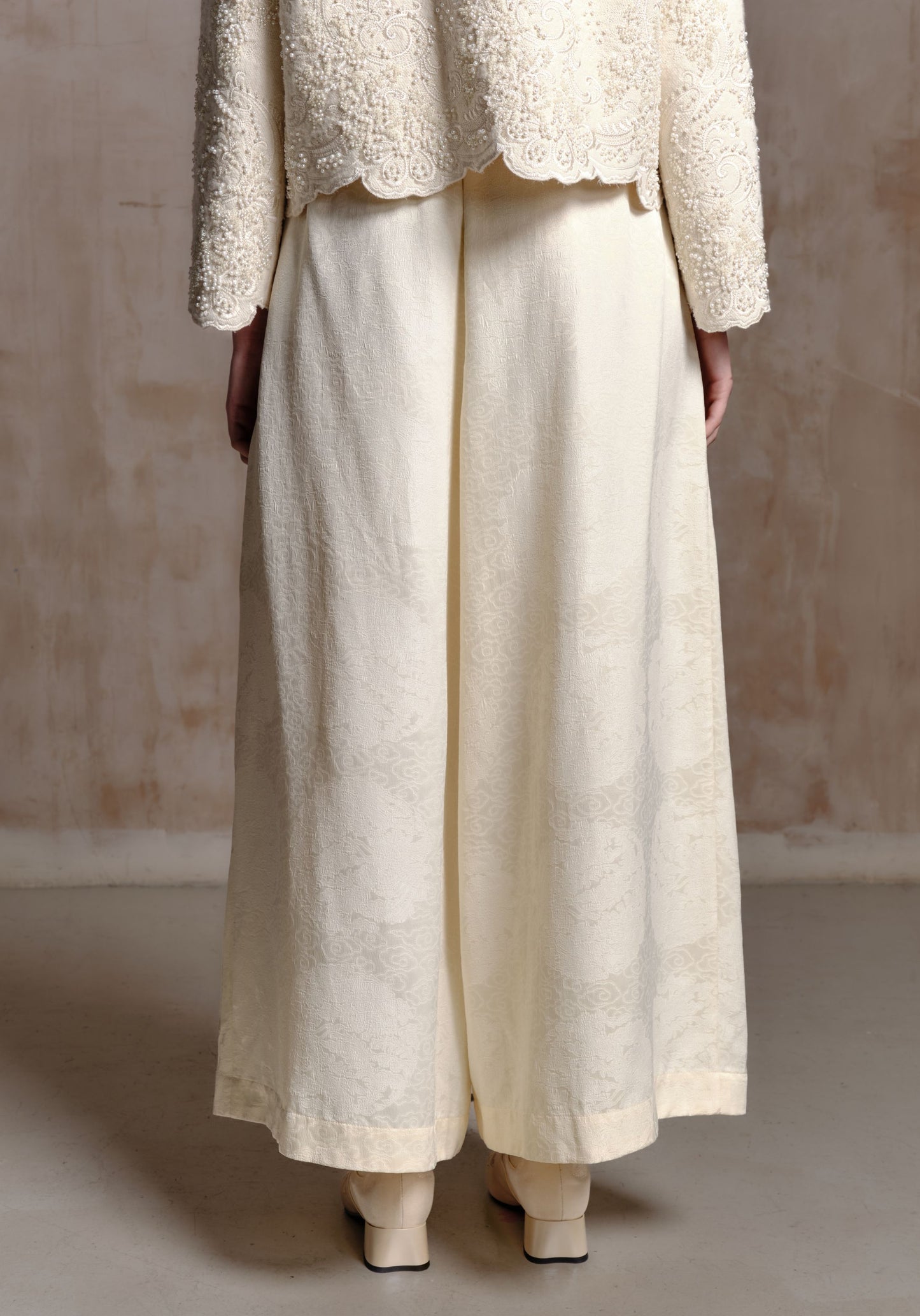 White Wide Leg Trousers