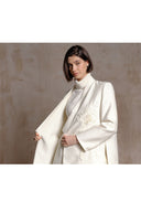 White Suit Jacket with Beading Details
