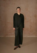 Black Button Detailed Shirt