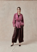 Rose Mud-Dyed Mulberry Silk Kimono