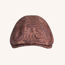 Brick Red Mud-Dyed Silk Flat Cap
