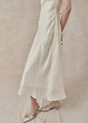 Ivory Dress with Lace Cap Sleeves