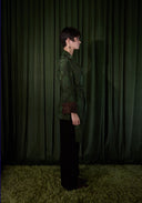 Green Mud-Dyed Silk Wrapped Jacket