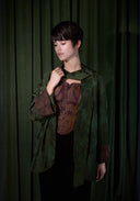 Green Mud-Dyed Silk Wrapped Jacket
