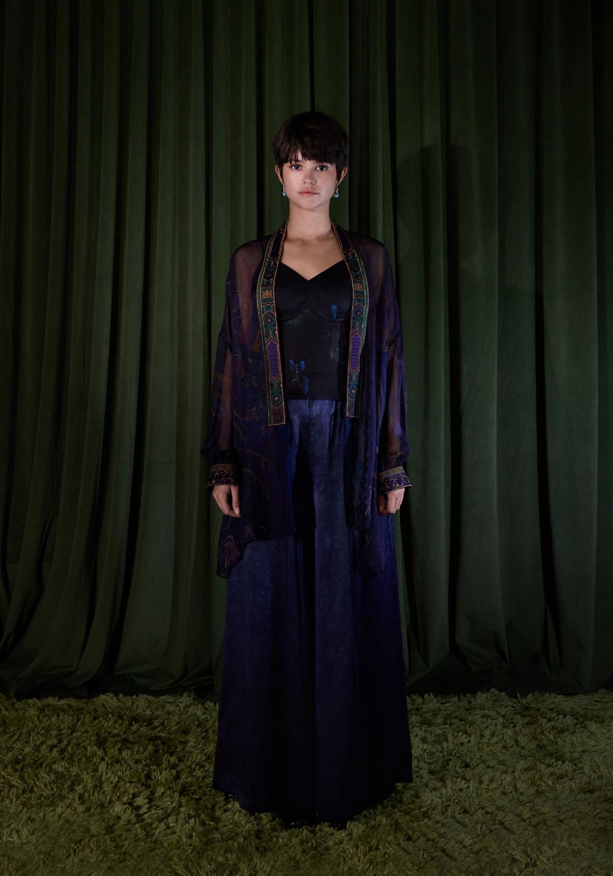 Short Sheer Cover-Up in Purple