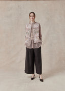 Dark Purple Mud-Dyed Silk Trousers