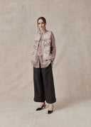 Dark Purple Mud-Dyed Silk Trousers