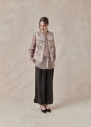 Dark Purple Mud-Dyed Silk Trousers