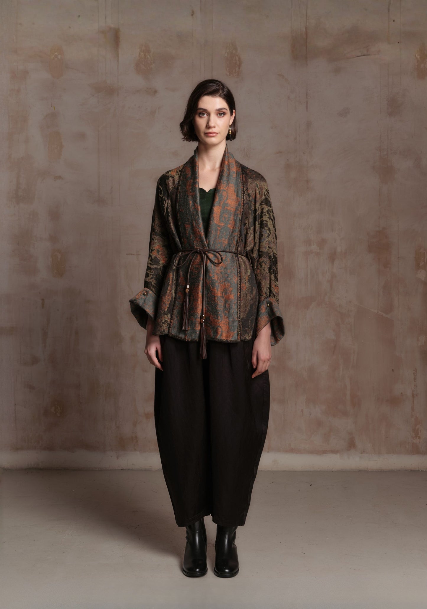 Green Wool Relaxed Jacket