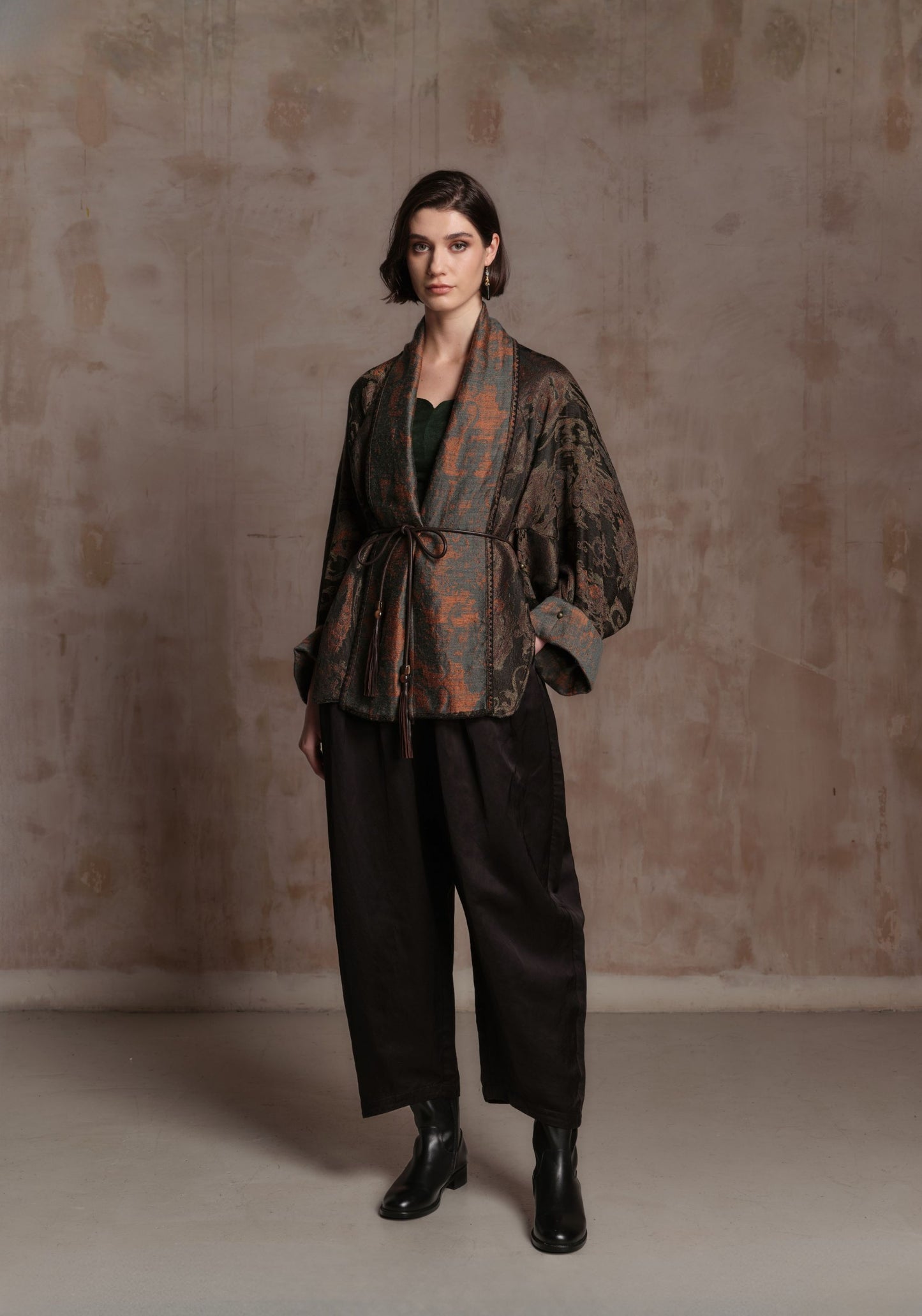 Green Wool Relaxed Jacket