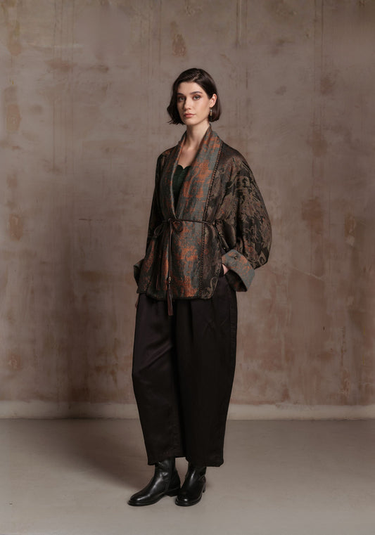 Green Wool Relaxed Jacket