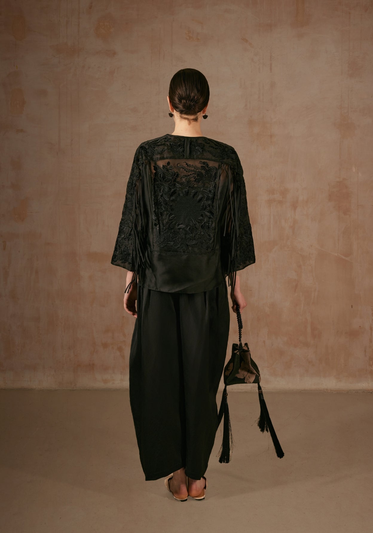 Black Pleats Trousers
