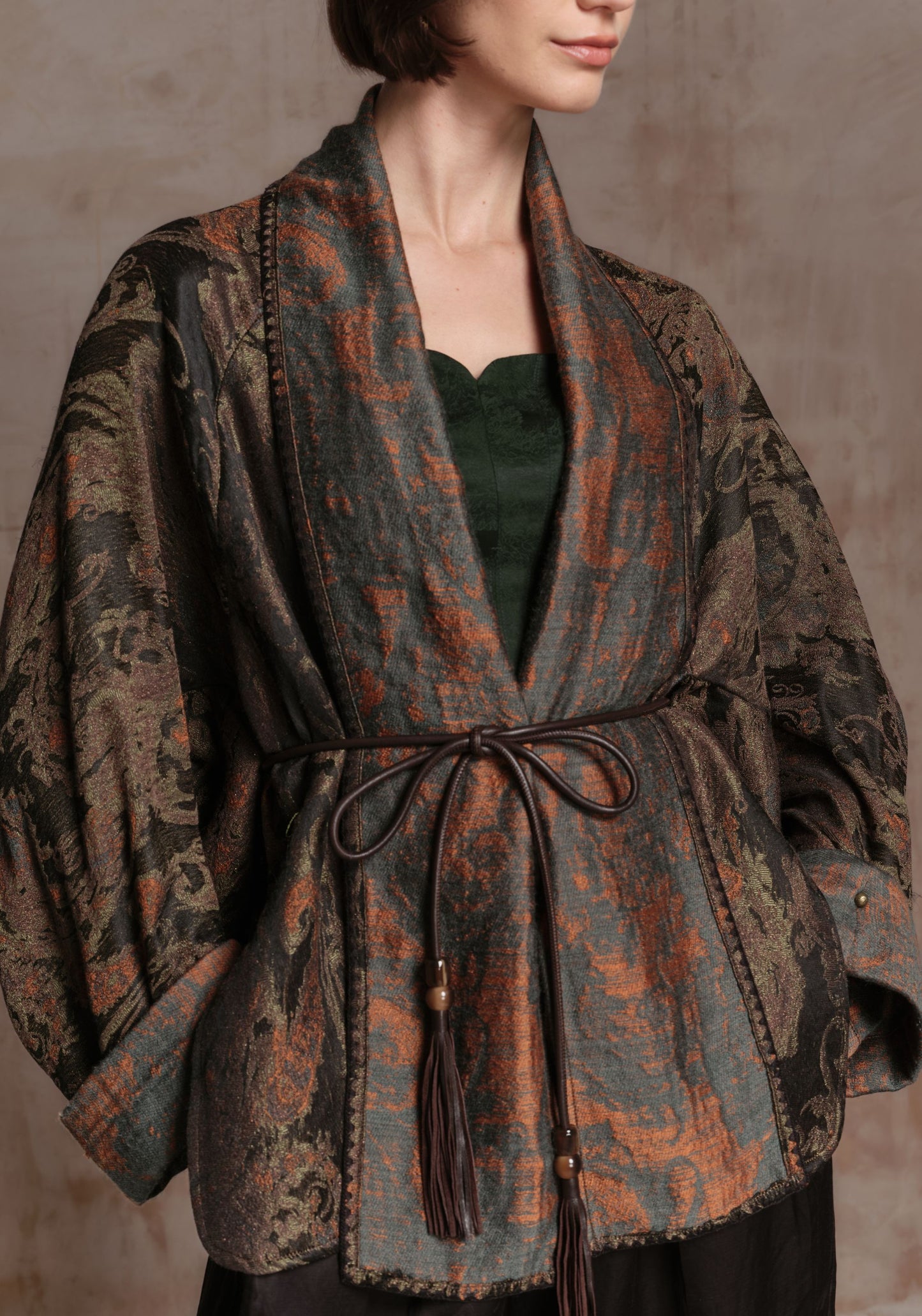 Green Wool Relaxed Jacket