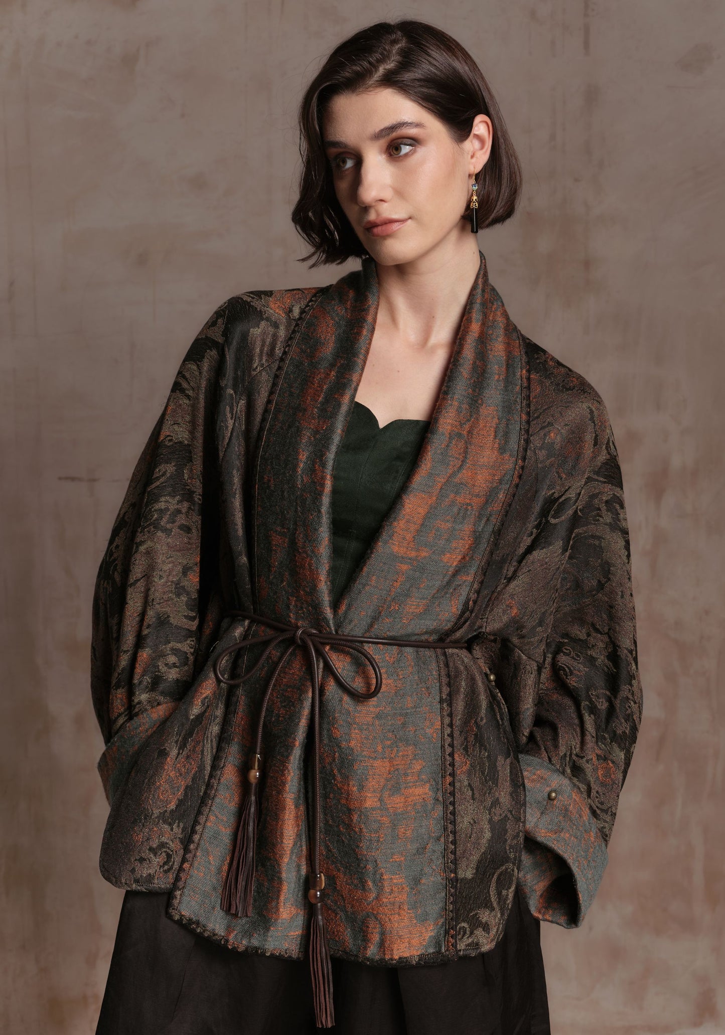 Green Wool Relaxed Jacket