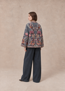 Embroidered Bird & Floral Denim Jacket