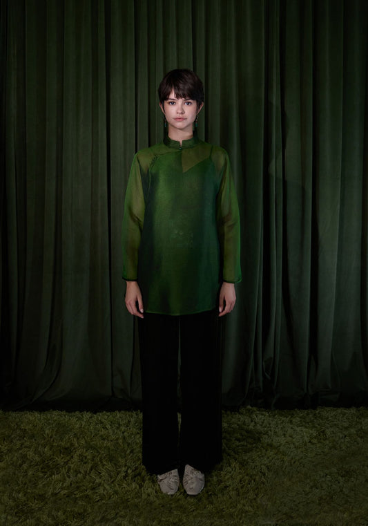 Green Silk Blouse