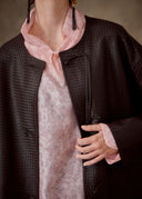 Woven Leather Jacket