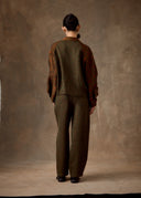 Olive & Rust Jacquard Trousers