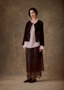 Embroidered Suede Jacket