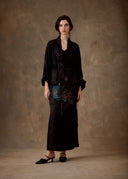 Black Jacquard Kimono