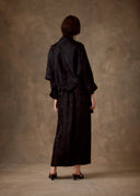 Black Jacquard Kimono