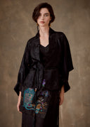 Black Jacquard Kimono