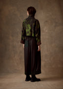 Green Botanical Cropped Jacket