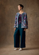 Embroidered Bird & Floral Denim Jacket