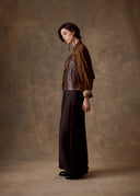 Brown Patchwork Elephant Motif Jacket
