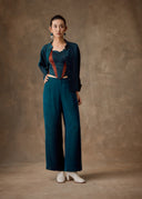 Teal Mud-Dyed Silk Shirt