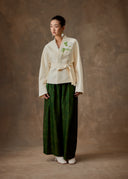 Ivory Floral Embellished Jacket