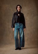Black Leather Cropped Jacket