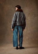 Grey Fur Collar Jacket