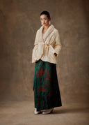 Ivory Belted Puffer Jacket