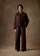 Brown Goose Down Puffer Jacket