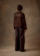 Brown Goose Down Puffer Jacket