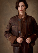 Brown Goose Down Puffer Jacket