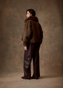 Brown Fur Collar Jacket