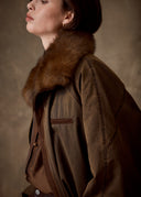 Brown Fur Collar Jacket