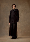 Black Suit Jacket with Beading Details