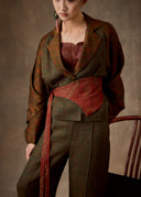 Olive & Rust Jacquard Belt