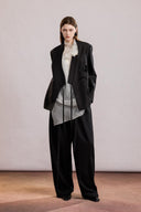 Black Suit Jacket with Beading Details