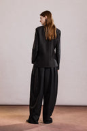 Black Suit Jacket with Beading Details