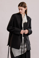 Black Suit Jacket with Beading Details