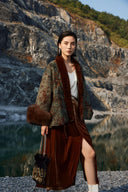 Verona Fur-Trim Wrap Jacket